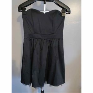 Strapless black dress